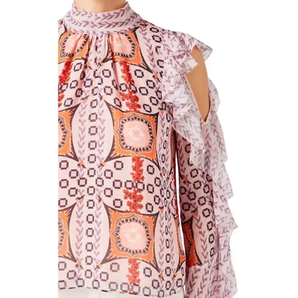 Temperley London 100% silk Etoile Printed Blouse size US6(UK10) - Picture 5 of 12